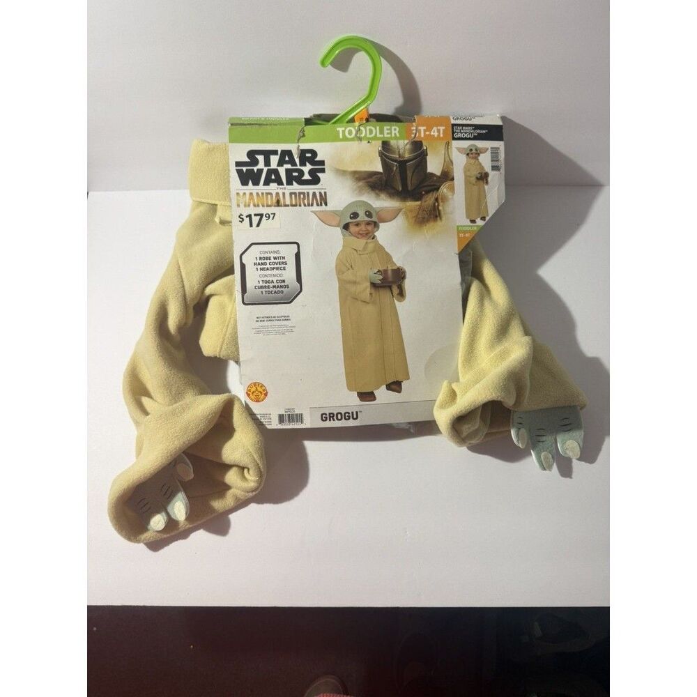 Star Wars Grogu Mandalorian Child Baby Yoda Toddler 3-4T Halloween Costume